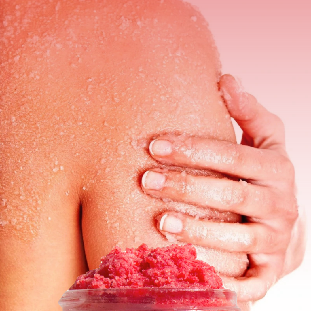 Hibiscus and rose body scrub