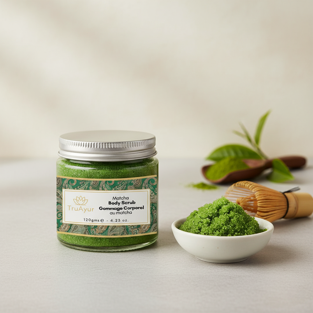 Matcha un avokado ķermeņa skrubis intensīvai mitrināšanai un kopšanai