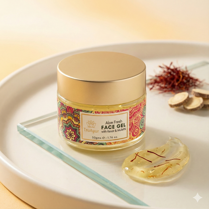 Aloe Fresh sejas gels ar Kašmiras kesaru un Mulethi starojošam mirdzumam un dziļai mitrināšanai.