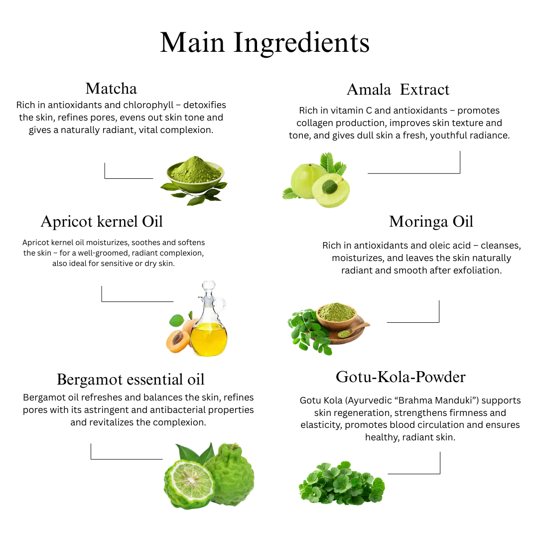 Matcha un avokado ķermeņa skrubis intensīvai mitrināšanai un kopšanai