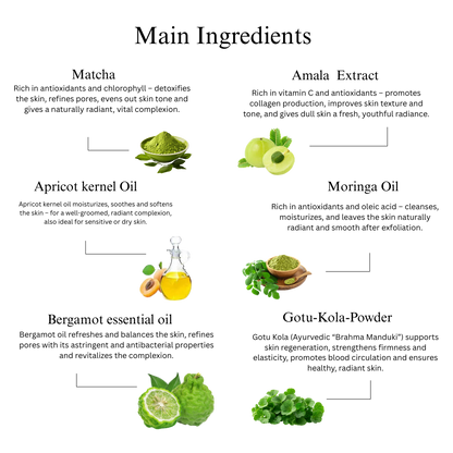 Matcha un avokado ķermeņa skrubis intensīvai mitrināšanai un kopšanai