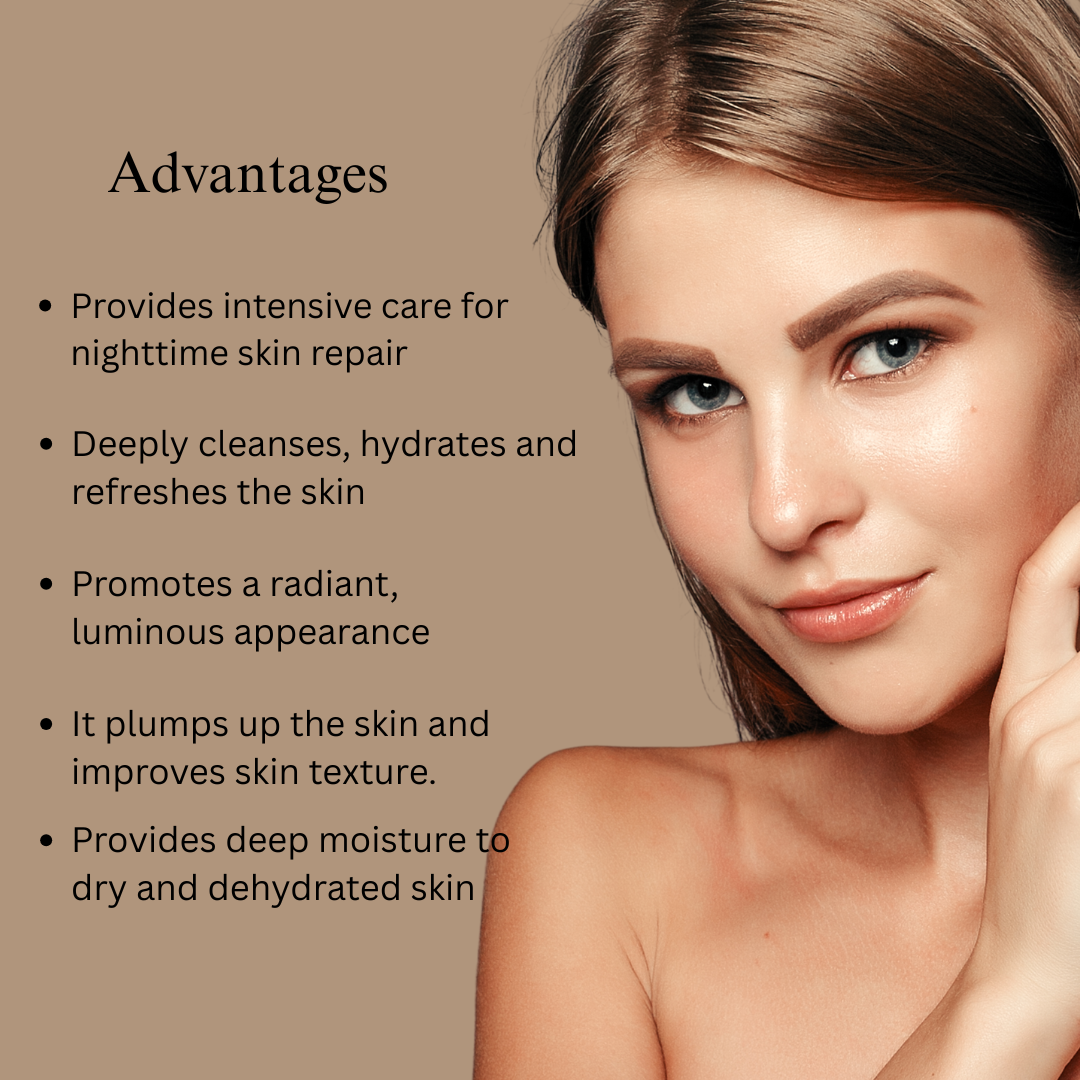 Saffron Glow nighttime ritual (24-karat gold night cream and facial cleanser)