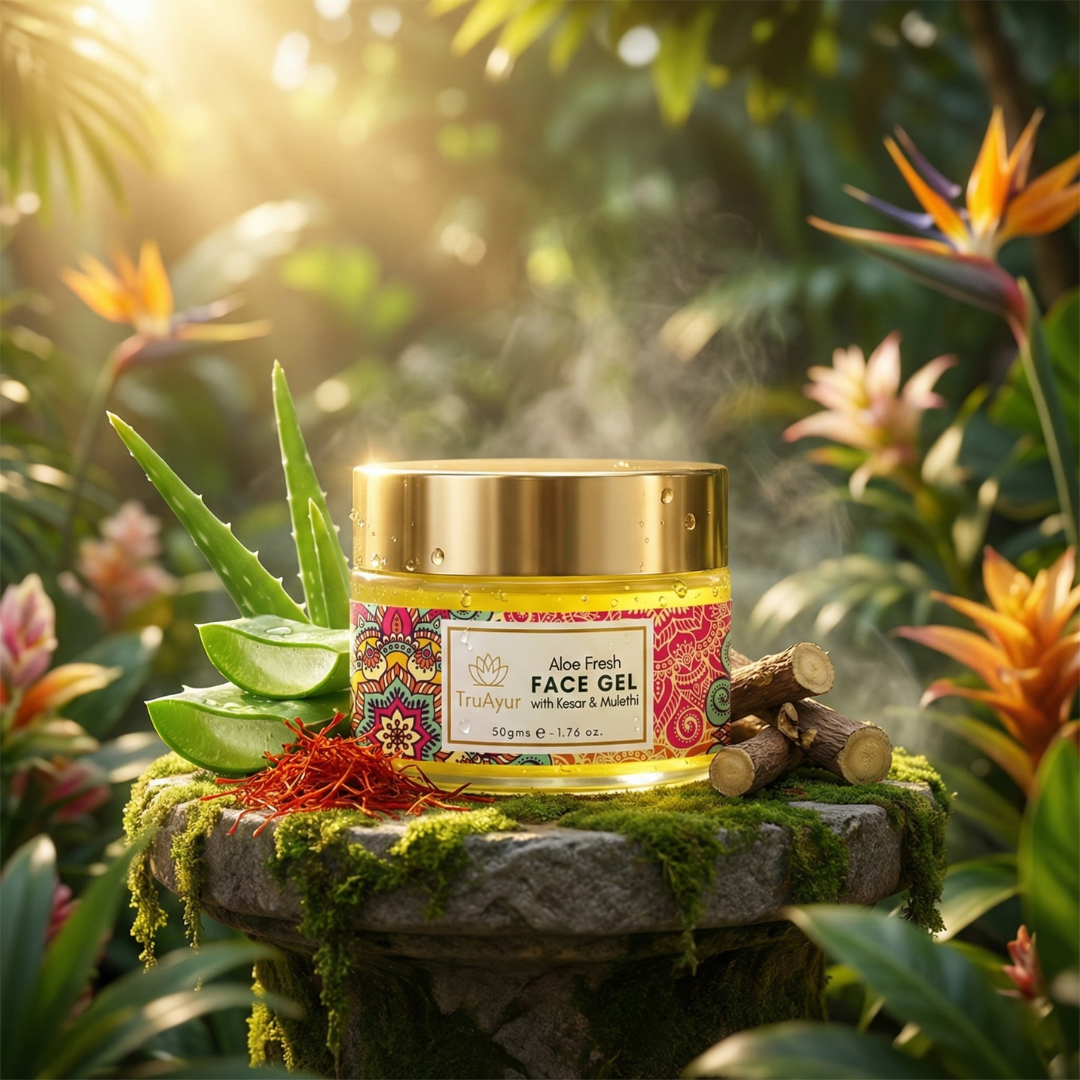 Aloe Fresh sejas gels ar Kašmiras kesaru un Mulethi starojošam mirdzumam un dziļai mitrināšanai.
