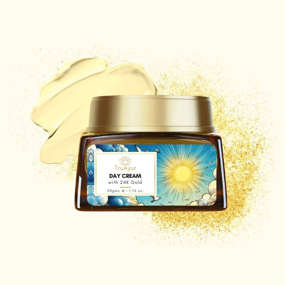 Ritual for radiant skin (24-karat gold day cream and facial cleanser)