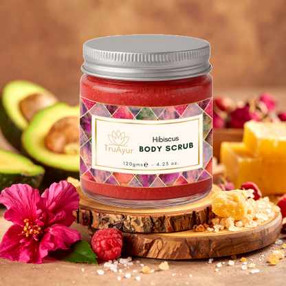 Hibiscus and rose body scrub